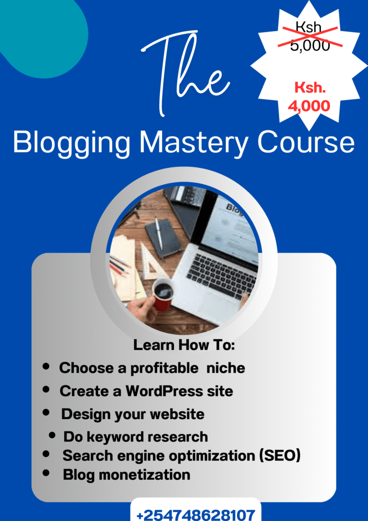 The blogging course poster